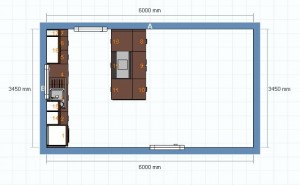 Grundriss neuer Entwurf für die Küche